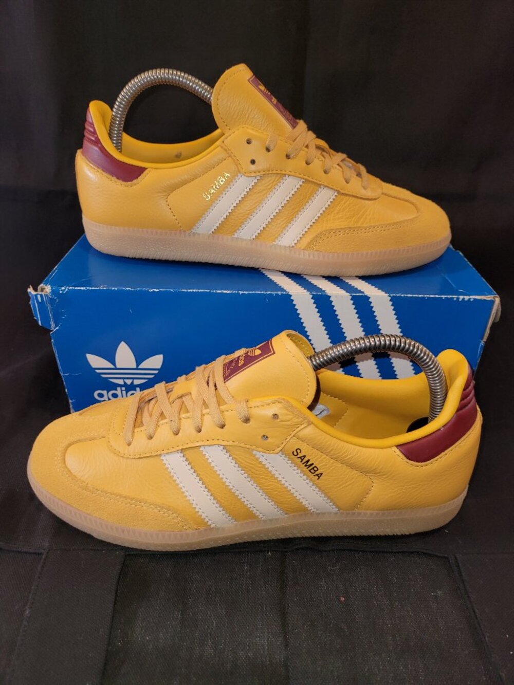 Adidas Samba OG Preloved Yellow/Crystal Sand/Shadow Red Gum Sole Sneakers